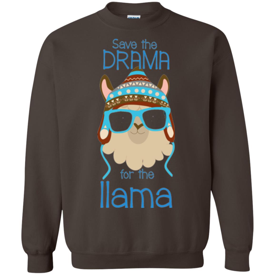 Llama Lovers T-shirt Save The Drama For The Llama Dark Chocolate