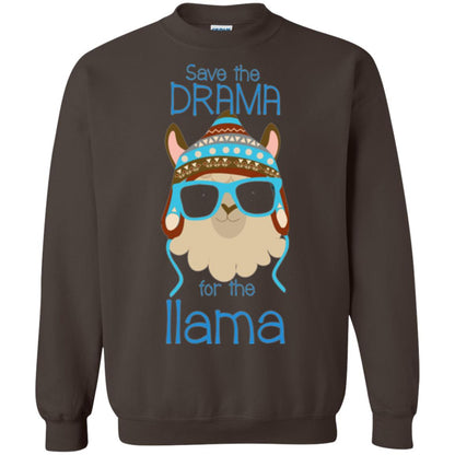Llama Lovers T-shirt Save The Drama For The Llama Dark Chocolate