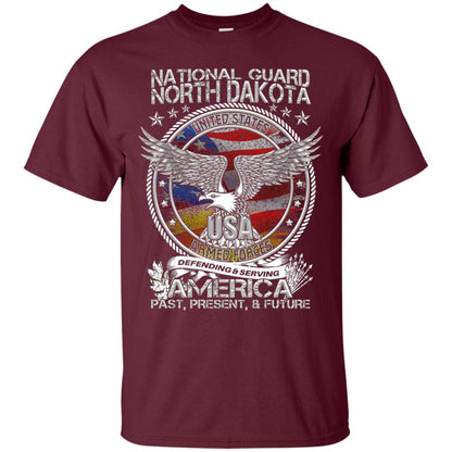 National Guard North Dakota Patriotic Armed Forces Defending And Serving America Maroon