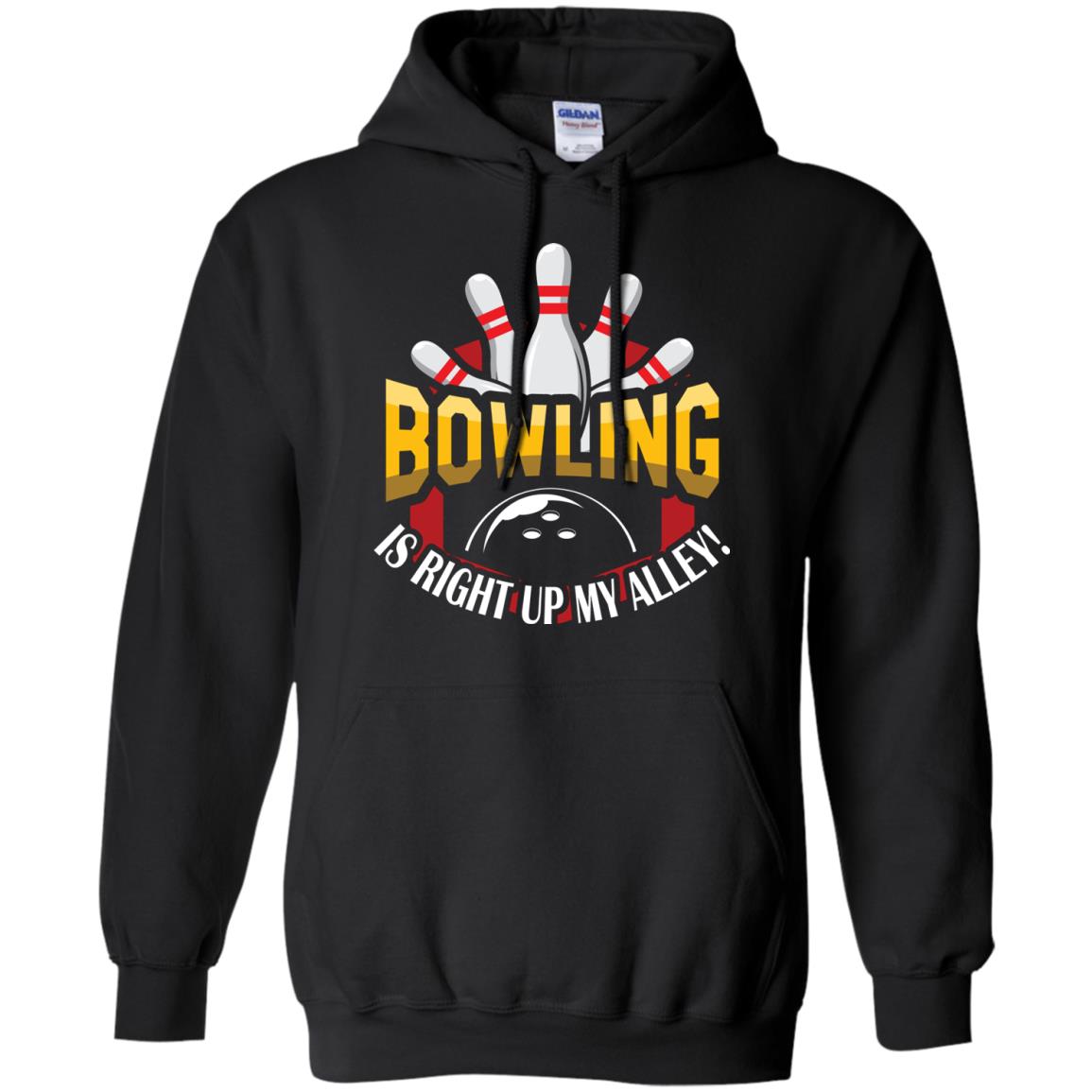Bowler T-shirt Bowling Is Right Up My Alley Black
