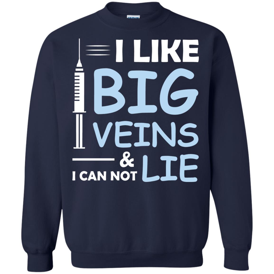I Like Big Veins And I Can Not Lie Phlebotomist T-shirt Navy