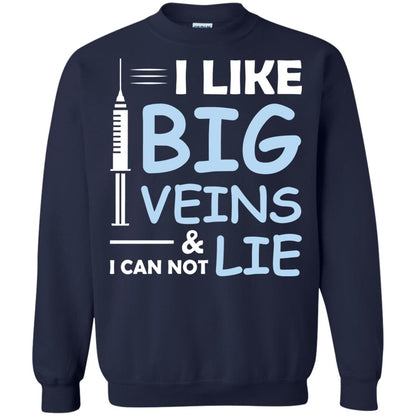 I Like Big Veins And I Can Not Lie Phlebotomist T-shirt Navy