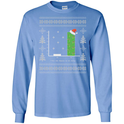 Christmas T-shirt Carol Bar Graph Carolina Blue