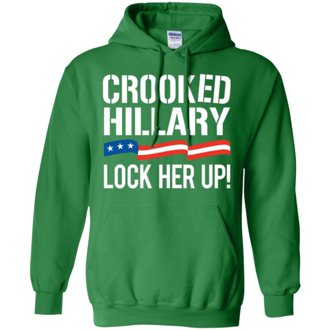 Crooked Hillary Lock Her Up T-shirt Irish Green