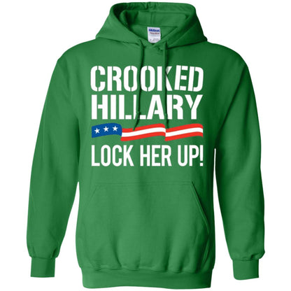 Crooked Hillary Lock Her Up T-shirt Irish Green