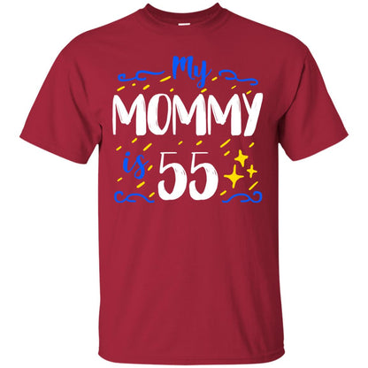 My Mommy Is 55 55th Birthday Mommy Shirt For Sons Or Daughters Cardinal