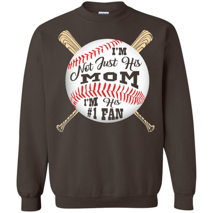 Baseball Mom Shirt Im Not Just His Mom Fan Dark Chocolate