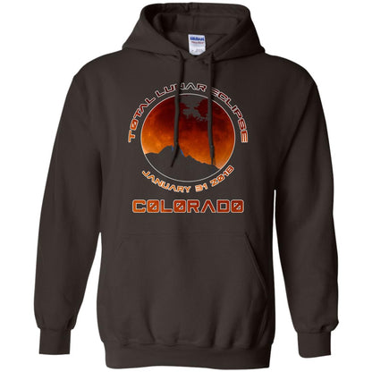 Colorado Lunar Eclipse 2018 T-shirt January 31 Dark Chocolate