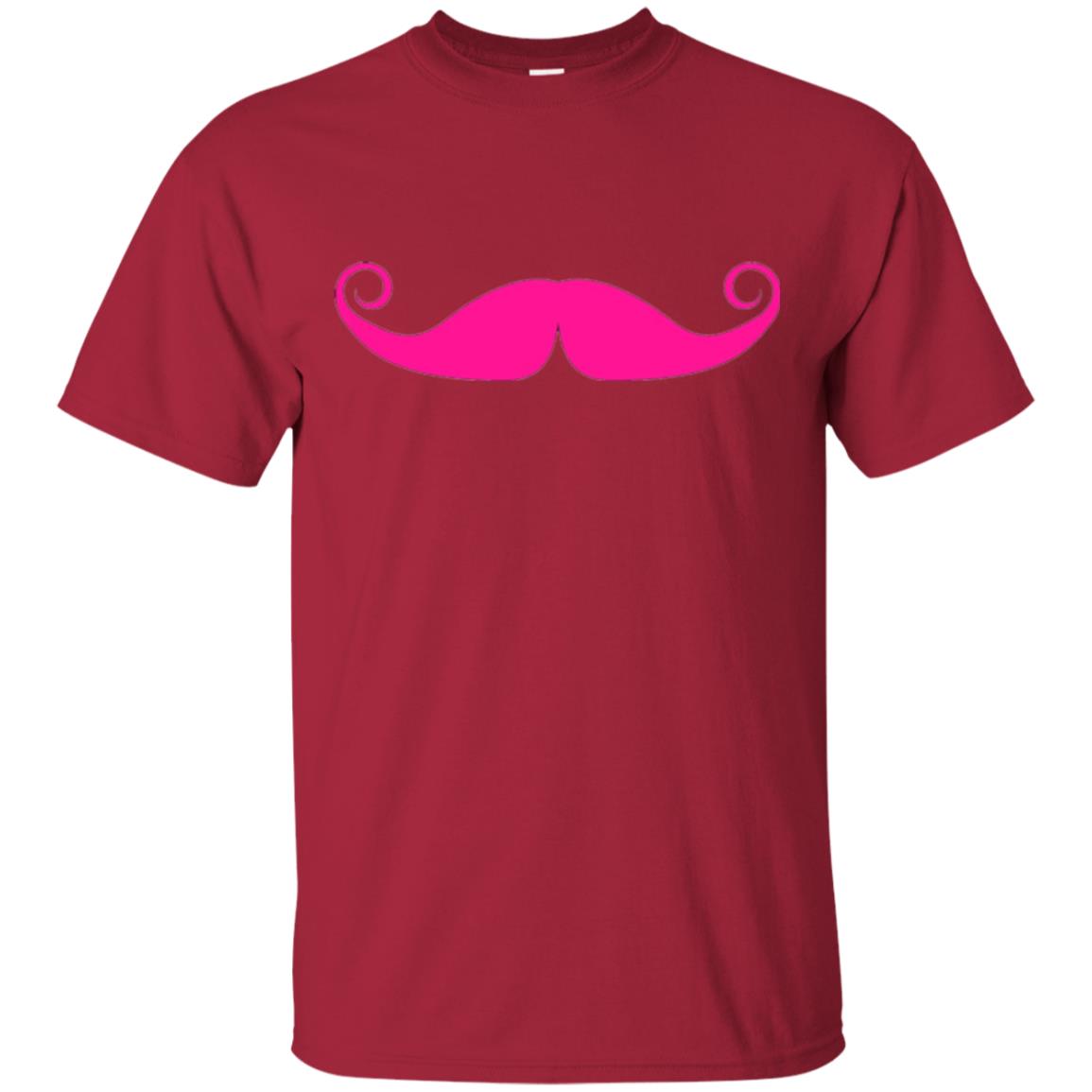 Pink Mustache T-shirt Funny Gift For Men Cardinal
