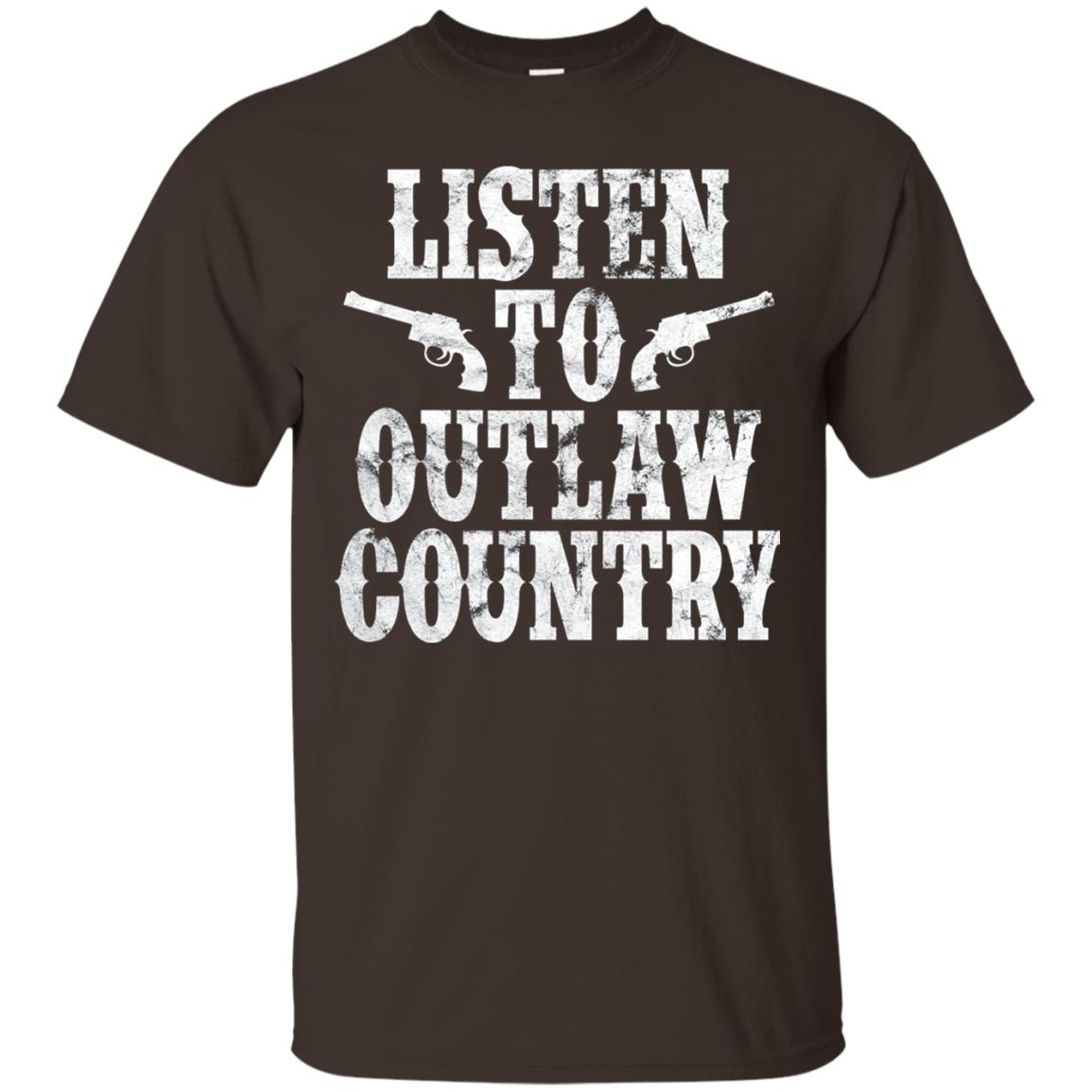 Listen To Outlaw Country Southern Music And Culture T-shirt Dark Chocolate