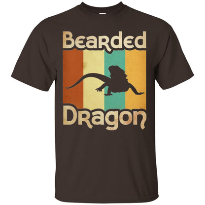 Vintage Retro Bearded Dragon T-shirt Dark Chocolate