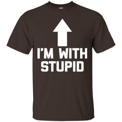 Im With Stupid T-shirt Dark Chocolate