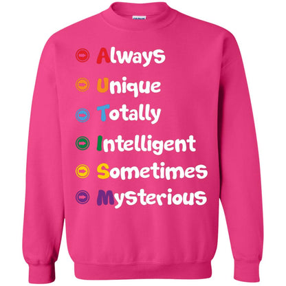 Always Unique Totally Intelligent Autism Awareness T-shirt Heliconia