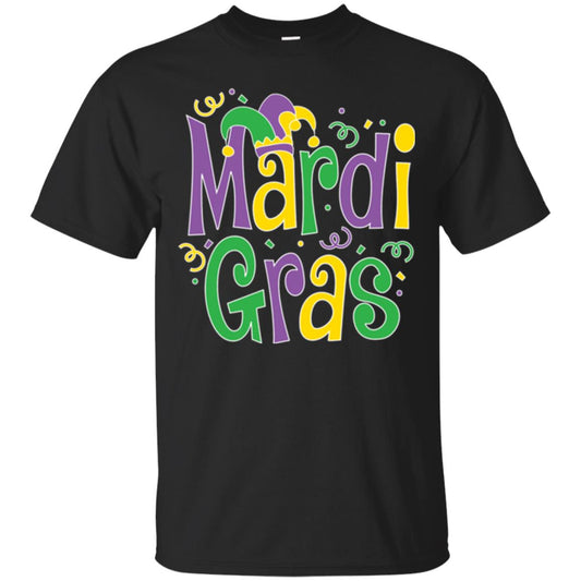 Mardi Gras T-shirt Mardi Gras Party T-shirt Black