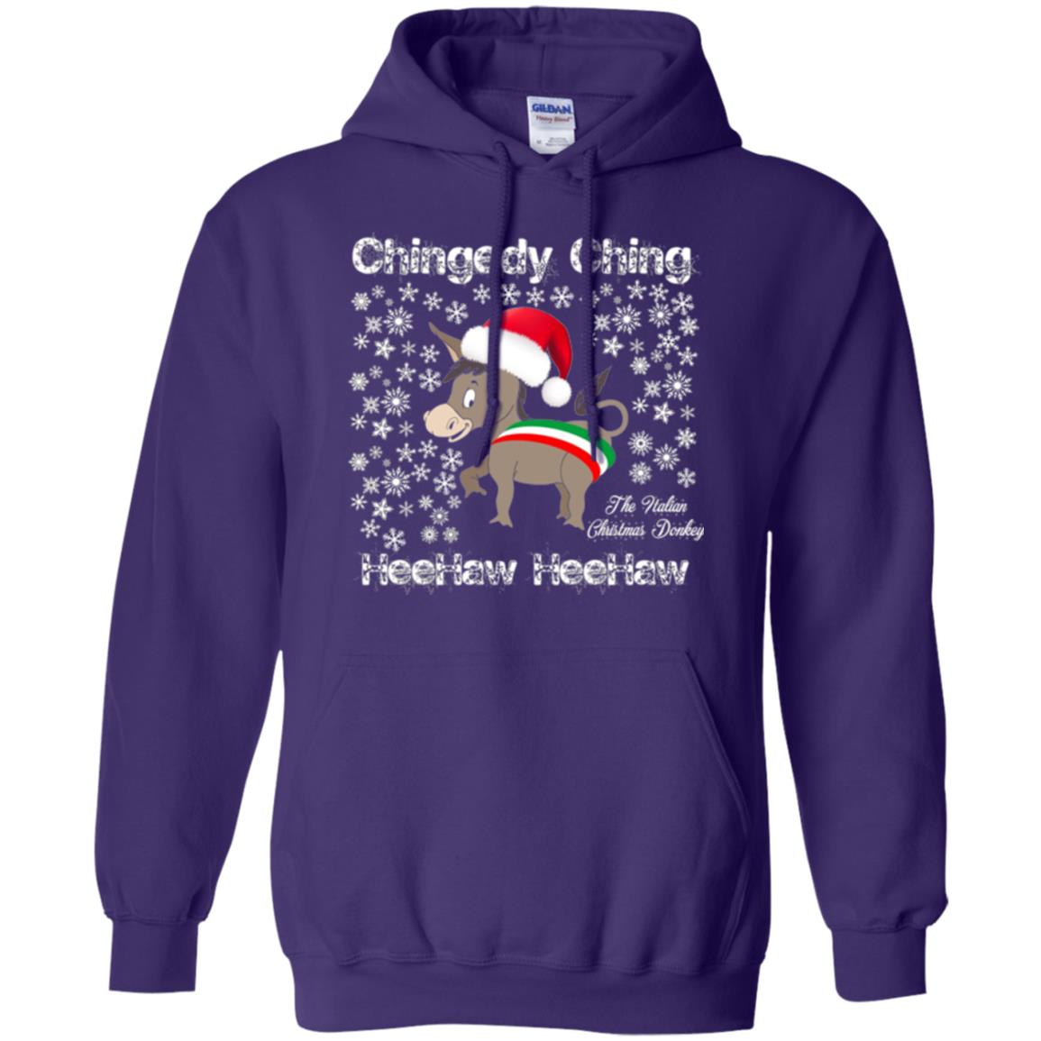 Christmas T-shirt The Italian Christmas Donkey Purple