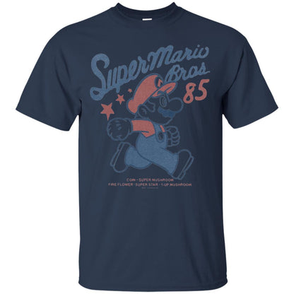 Nintendo Super Mario Brothers 85 Vintage Stars T-shirt Navy