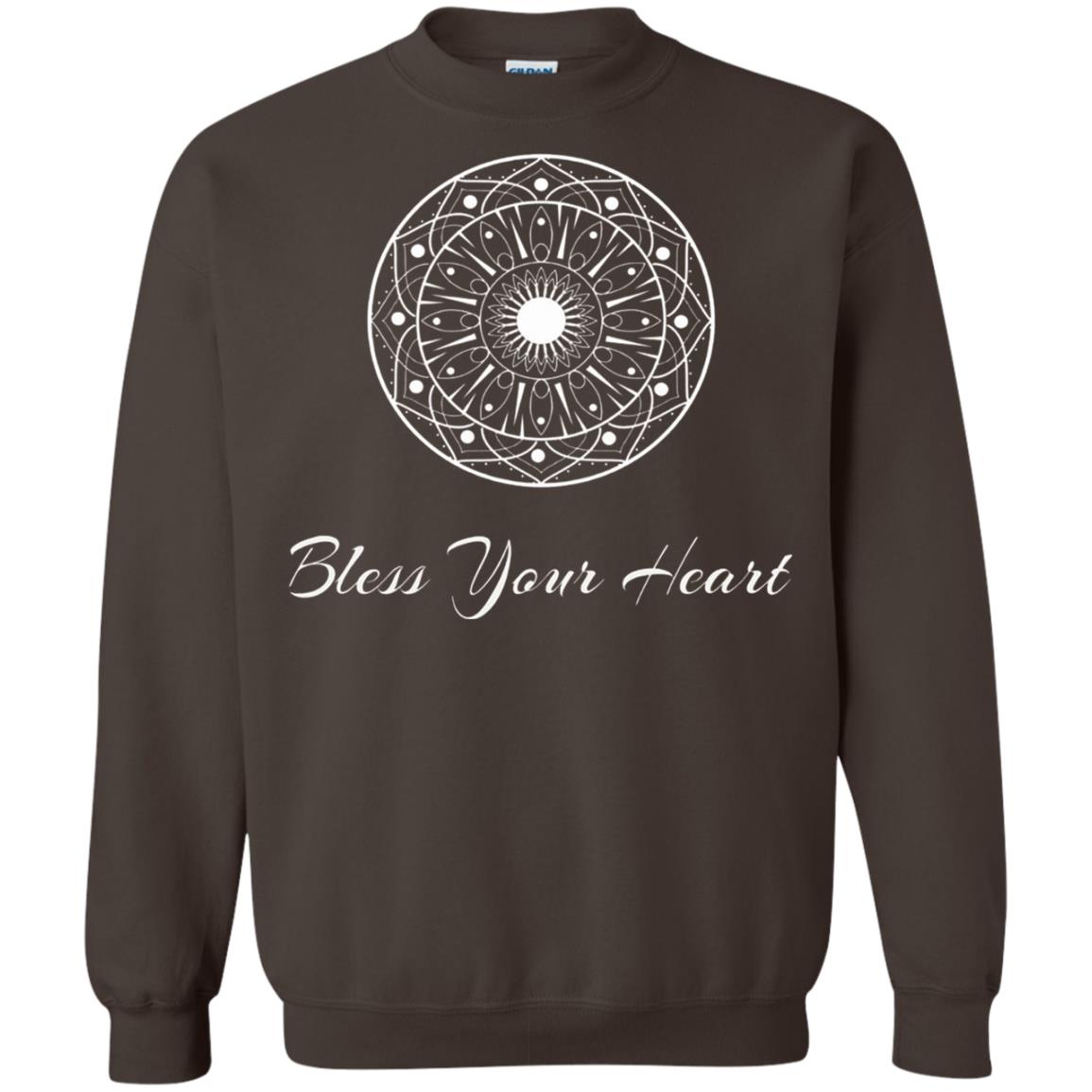 Bless Your Heart Mandala T-shirt Dark Chocolate
