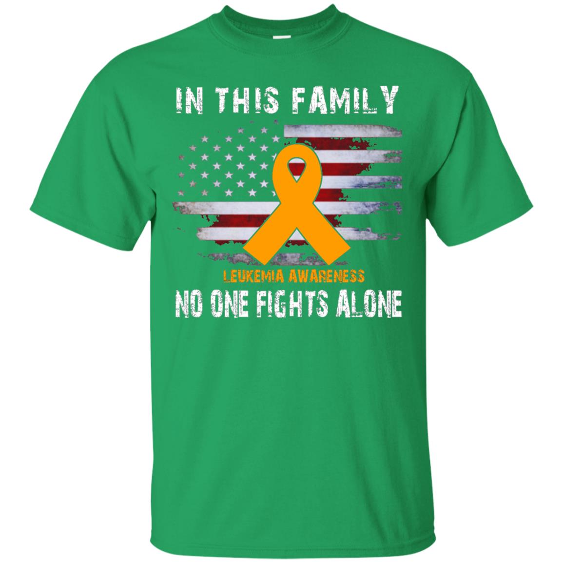 Leukemia Awareness No One Fights Alone Shirt Irish Green