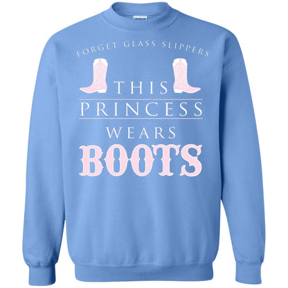 Forget Glass Slippers This Princess Wears Boots T-shirt Carolina Blue