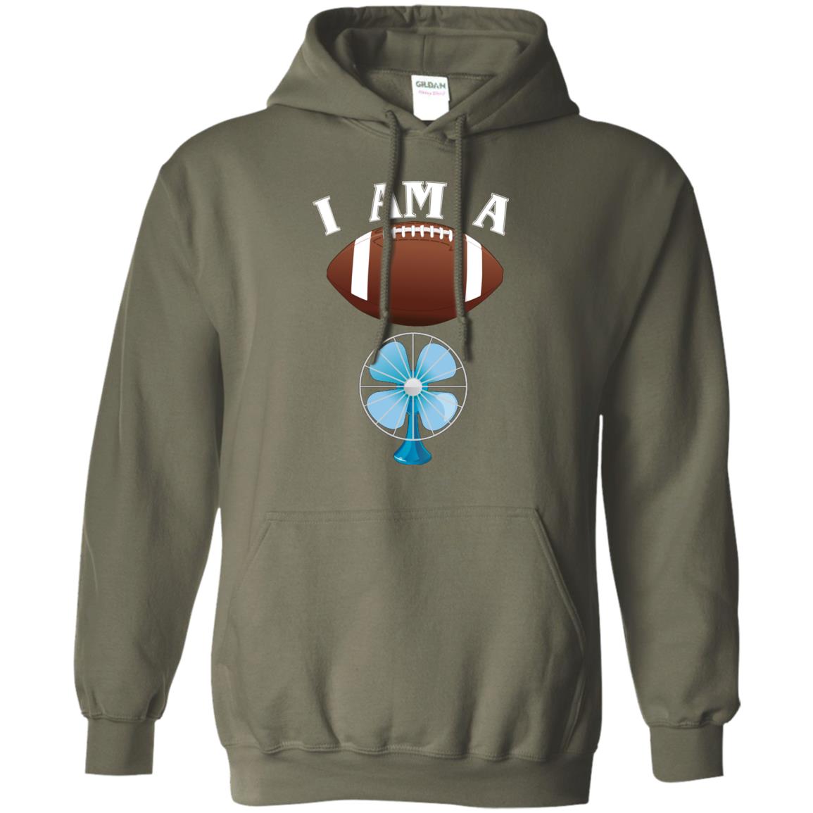 Football Lover T-shirt I Am A Football Fan Military Green