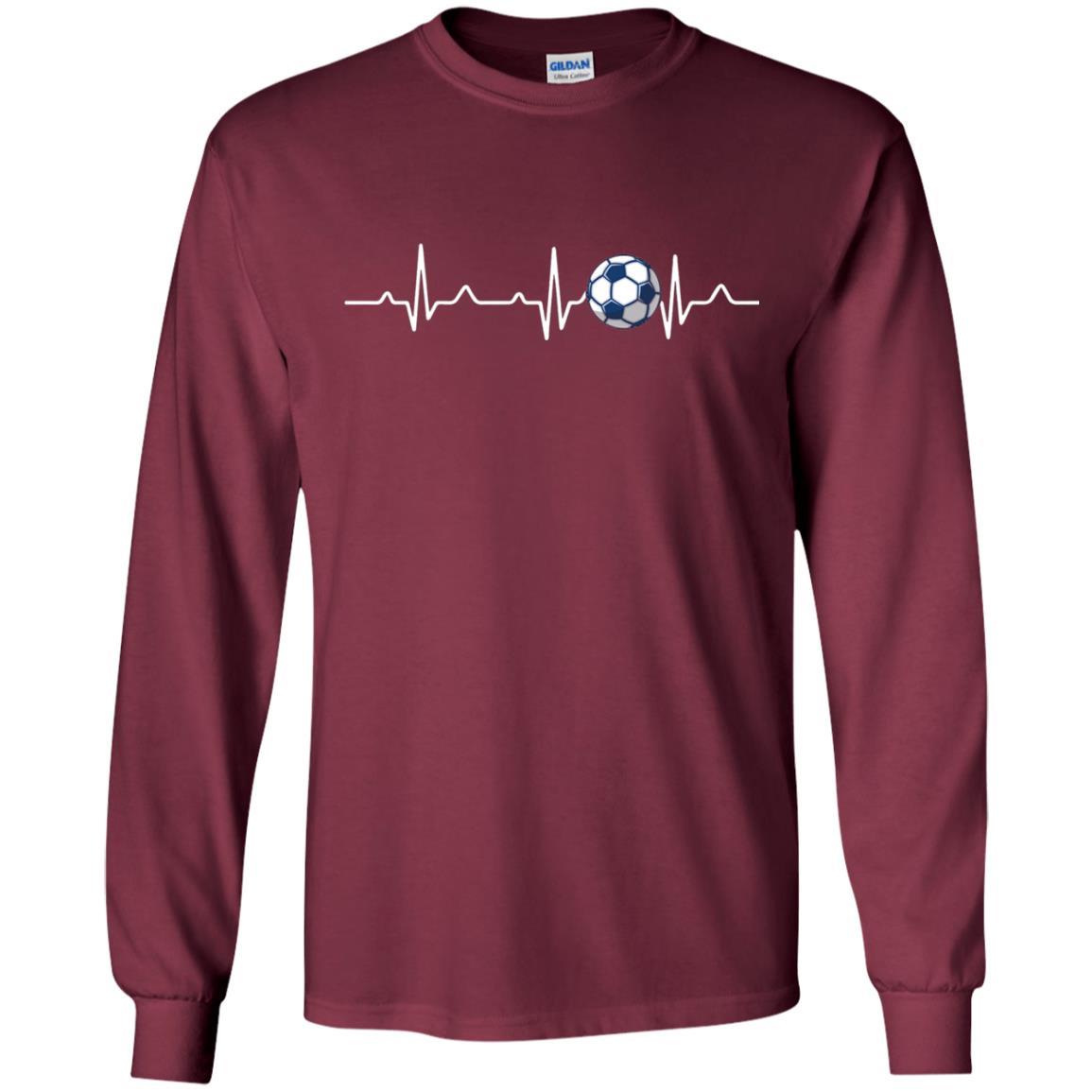Heartbeat Soccer Lover T-shirt Maroon