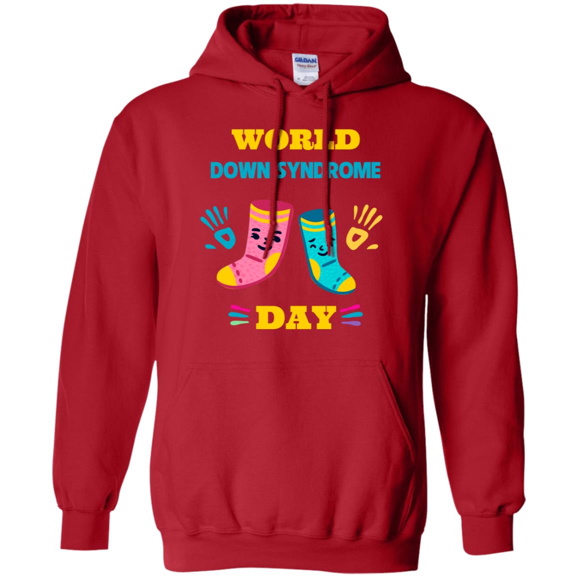 World Down Syndrome Day Hands And Stocks Shirt Red
