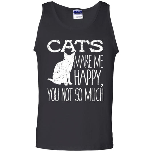 Cat Lover T-shirt Cats Make Me Happy You Not So Much Black