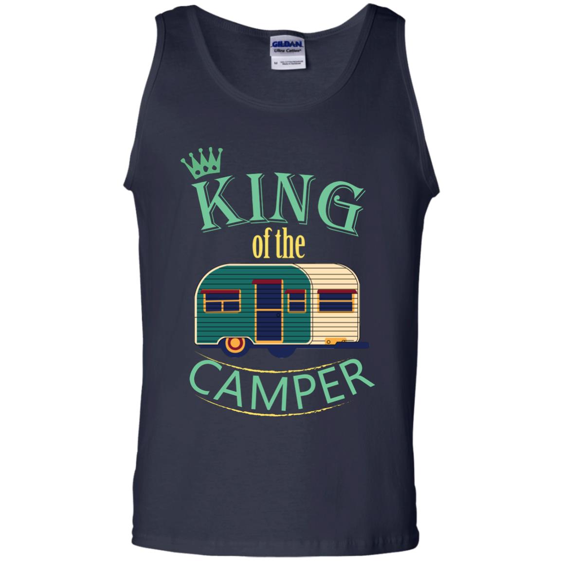 King Of The Camper Camping Lover Shirt Navy