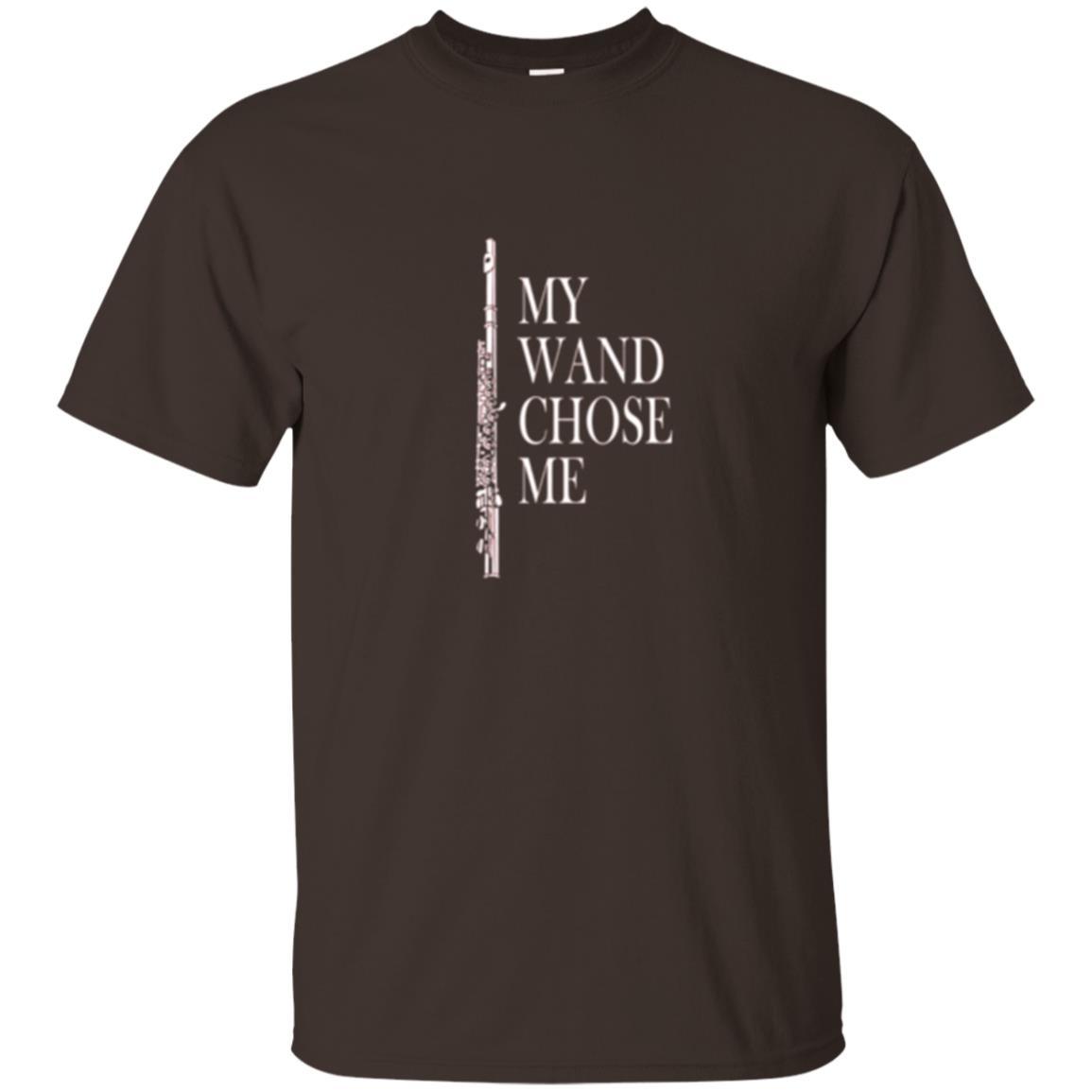 Flute Lover T-shirt My Wand Chose Me Dark Chocolate