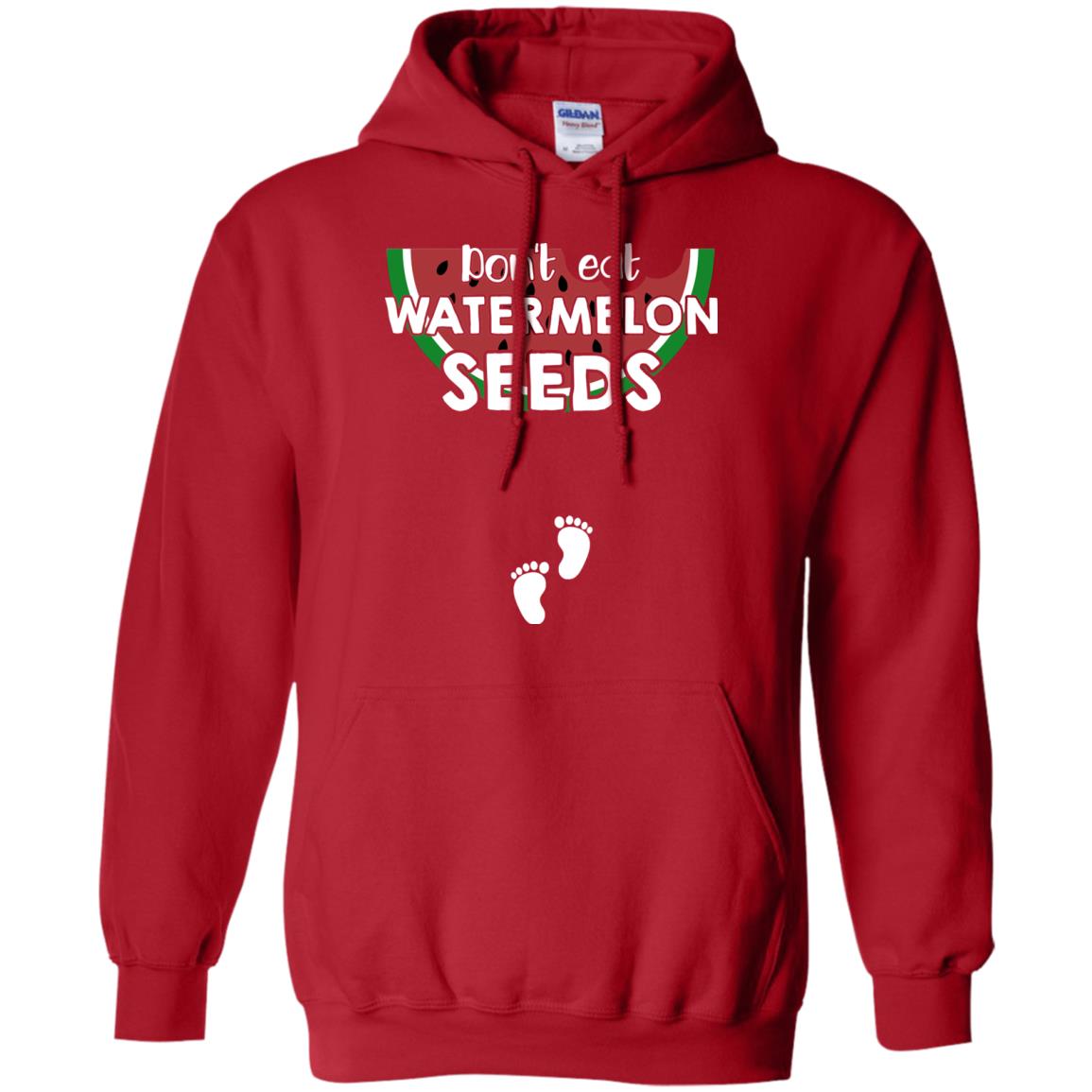 Don_t Eat Watermelon Seeds Pregnancy Announcement Shirt Red