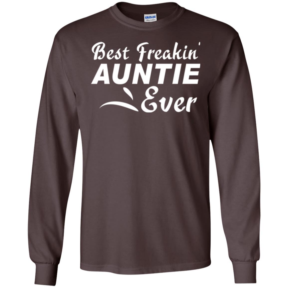 Aunt T-shirt Best Freakin' Auntie Ever Dark Chocolate