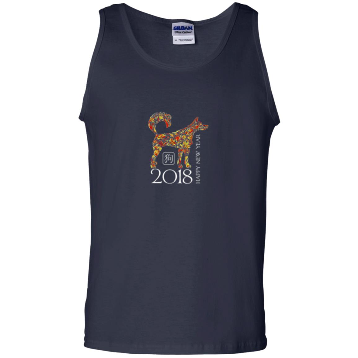 Dog Lover T-shirt Year Of The Dog 2018 Chinese New Year T-shirt Navy