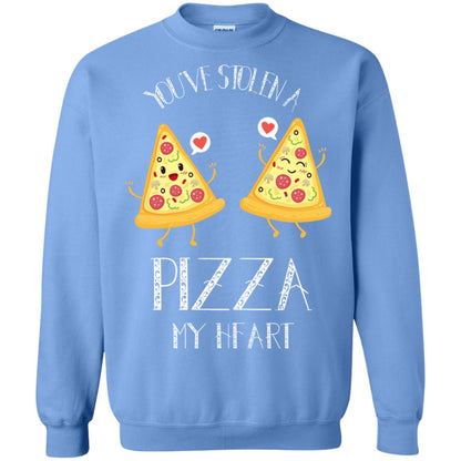 Pizza Lover T-shirt You've Stolen A Pizza My Heart Carolina Blue