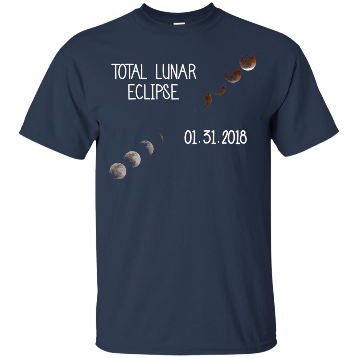 Total Lunar Eclipse 01-31-2018 Celebration Shirt Navy