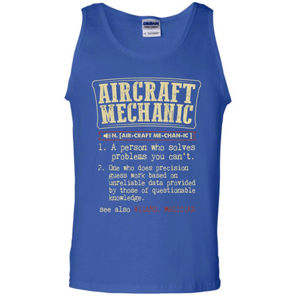 Aircraft Mechanic A Person Who Solves Problem You Cant One Who Does Precision Guess Work Based On Unreliable Data Provided By Those Of Questionable Knowledge Royal