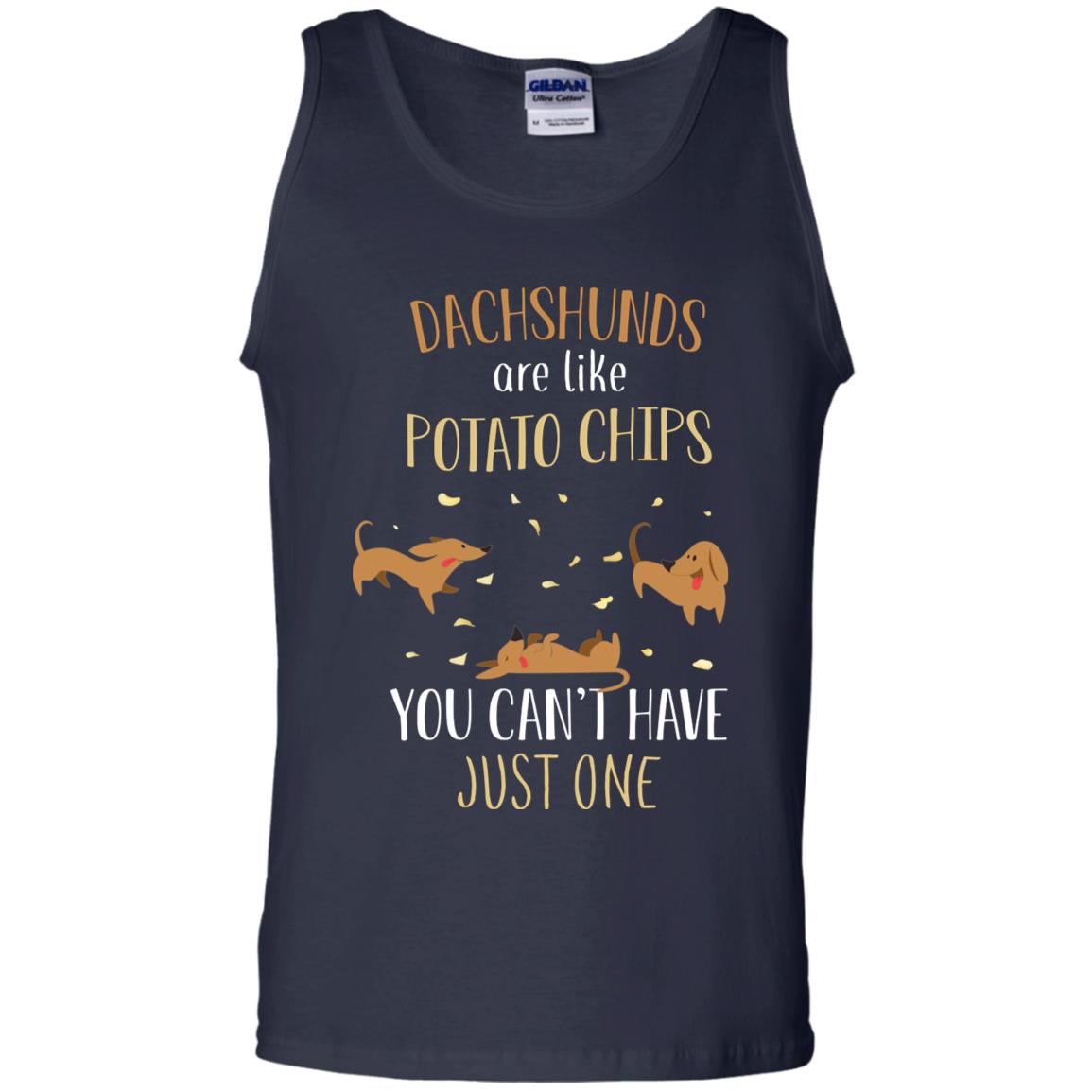Dachshunds Are Like Potato Chips You Can't Have Just One Shirt Navy