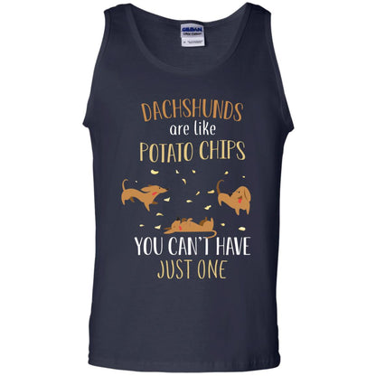Dachshunds Are Like Potato Chips You Can't Have Just One Shirt Navy