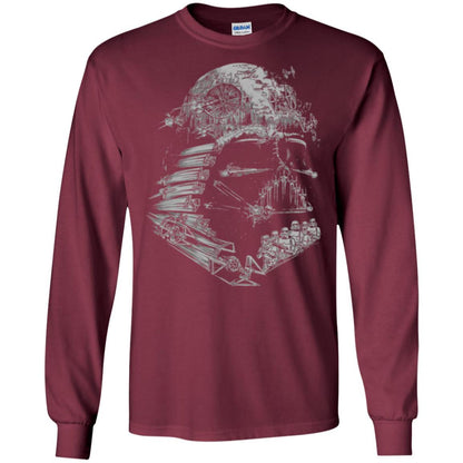 Film T-shirt Star Wars Darth Vader Build The Empire Graphic Maroon