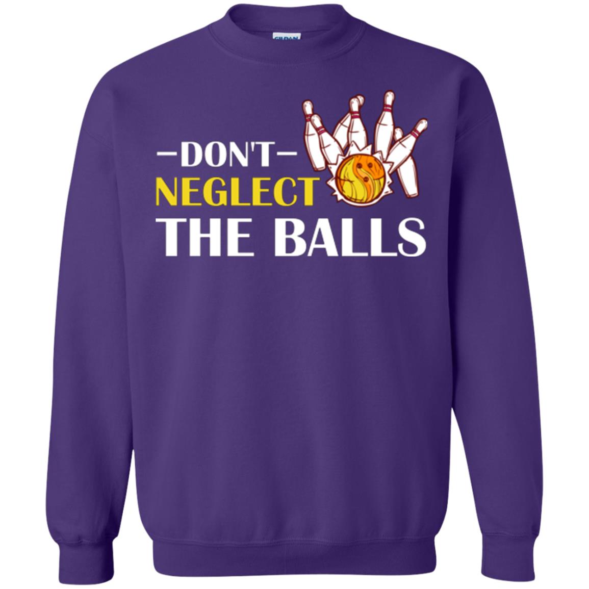 Bowling Lover T-shirt Don't Neglect The Balls Purple