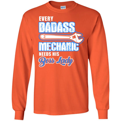 Every Badass Mechanic Needs His Boss Lady Shirt Orange