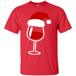 Twinkle Red Wine Glass Santa Hat X-mas Gift ShirtG200 Gildan Ultra Cotton T-Shirt