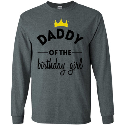 Daddy Of The Birthday Girl Party T-shirt Dark Heather