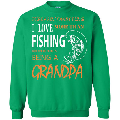 Fishing Buddy Fishing Grandpa T-shirt Love More Than Fishing Irish Green