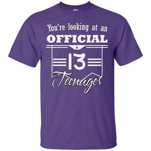 You're Looking At An Official 13 Teenager 13rd Birthday ShirtG200 Gildan Ultra Cotton T-Shirt