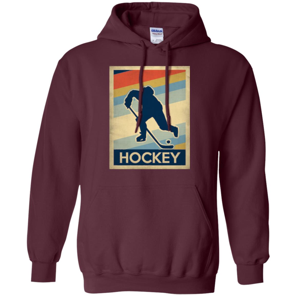 Vintage Hockey T-shirt Maroon