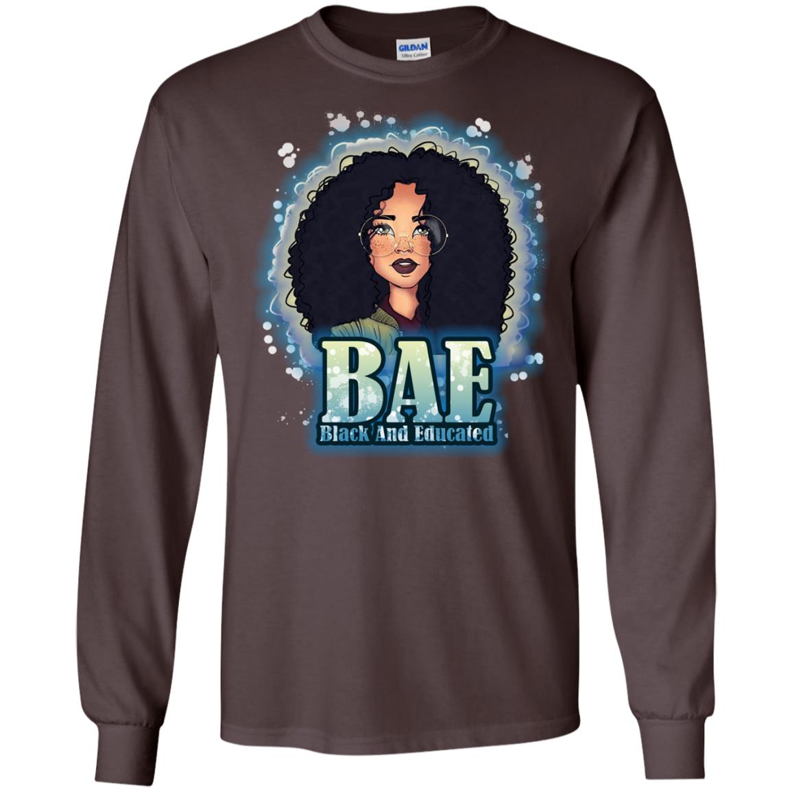 Bae Shirt Black And Educated Dark Chocolate