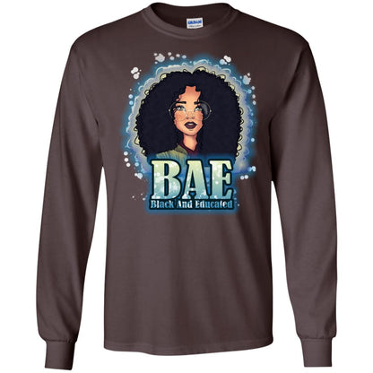 Bae Shirt Black And Educated Dark Chocolate