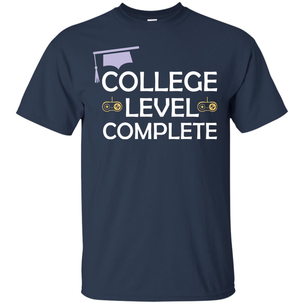 College Level Complete Funny College Graduation Shirt Navy