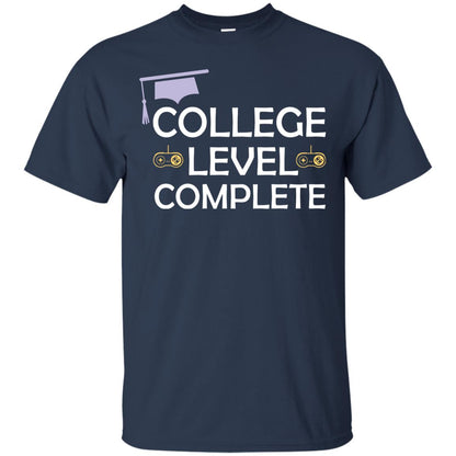 College Level Complete Funny College Graduation Shirt Navy