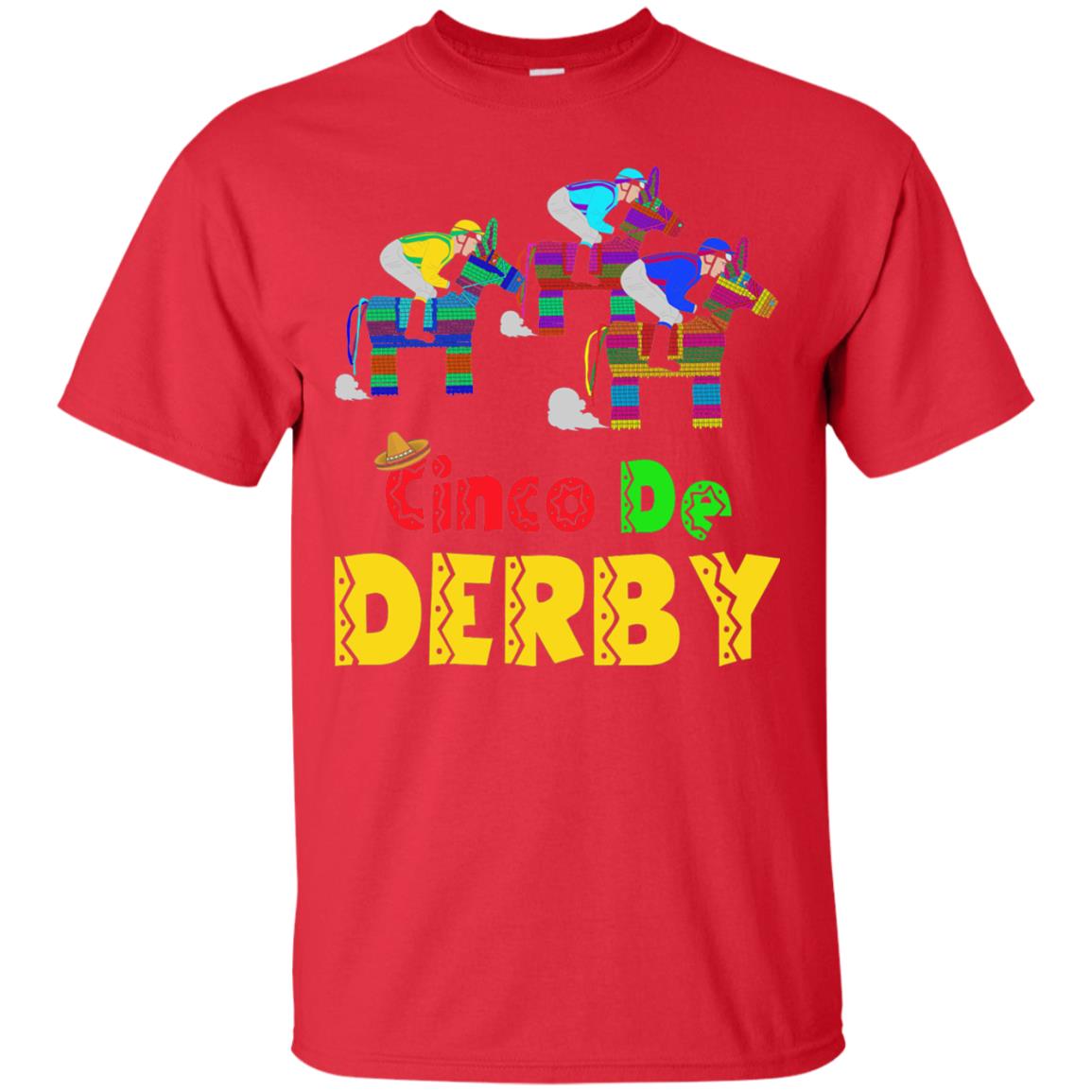 Horse Racing Pinata Cinco De Derby Jockeys Fiesta Shirt Red